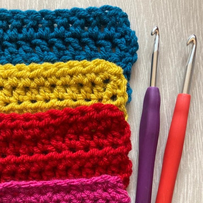 LEARN TO CROCHET 
LEIGH ON SEA ESSEX CRAFT WORKSHOPS 
THE DRESSMAKER FABRICS WORKSHOPS 
